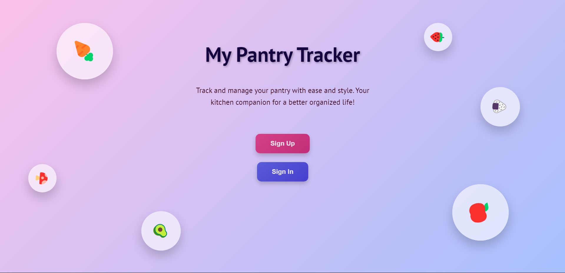 Neha's My Pantry Tracker Project for inventory management